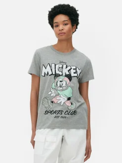 Tops Und T-Shirts|Primark „Disney Micky Maus Sports Club“ T-Shirt Grau meliert