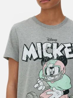 Tops Und T-Shirts|Primark „Disney Micky Maus Sports Club“ T-Shirt Grau meliert