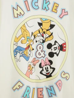 Schlafshirts Und Nachthemden|Primark „Disney Micky Maus Und Freunde“ Schlaf-T-Shirt Elfenbeinfarben