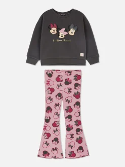 Sets Und Outfits|Primark „Disney Minnie Maus“ Rundhalsshirt Und Leggings Im Set Anthrazitfarben