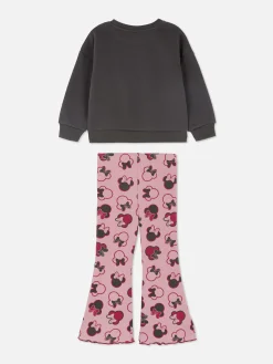Sets Und Outfits|Primark „Disney Minnie Maus“ Rundhalsshirt Und Leggings Im Set Anthrazitfarben