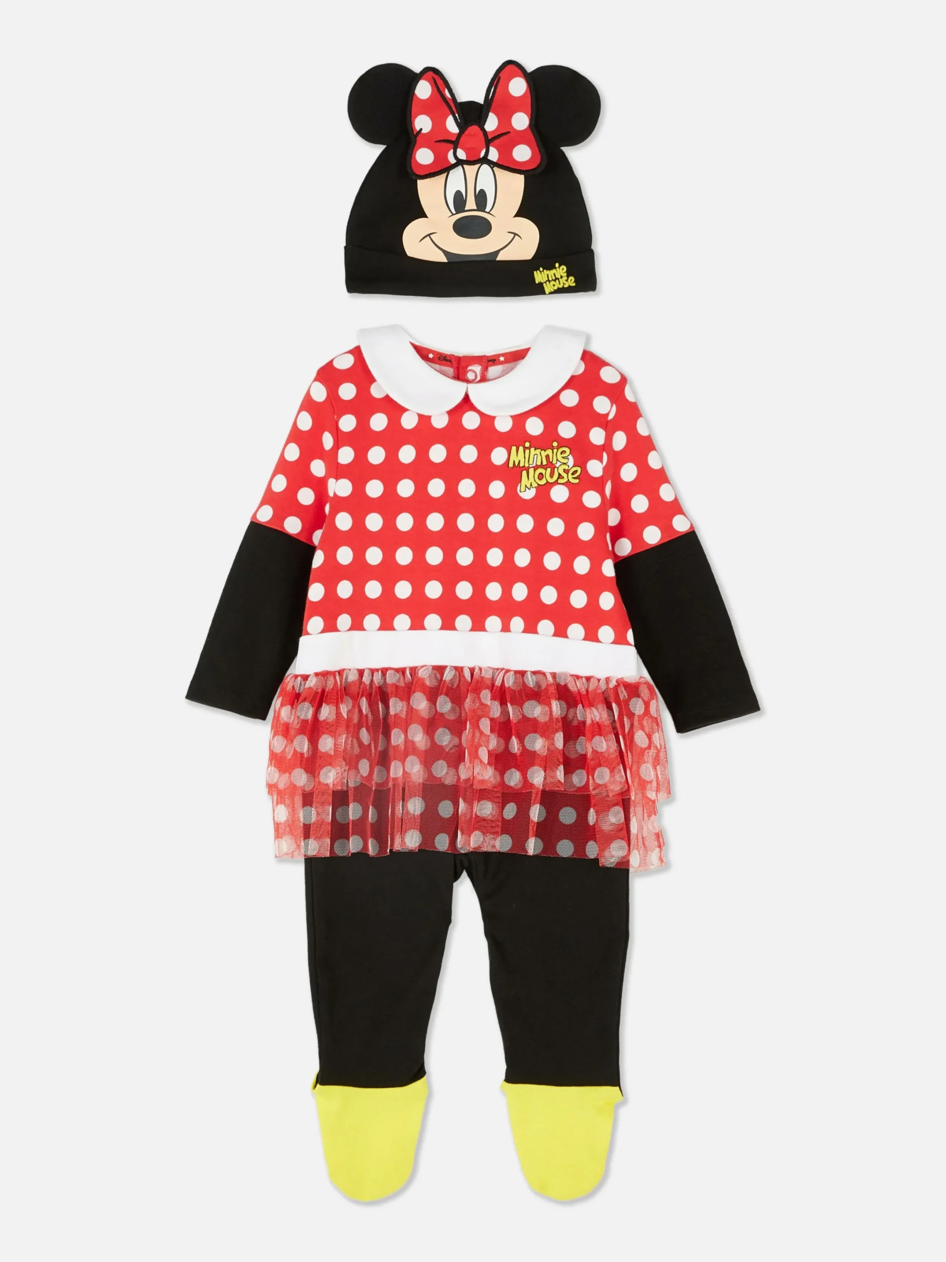 Sets Und Outfits|Primark „Disney Minnie Maus“ Schlafanzug Und Mütze Im Set Rot