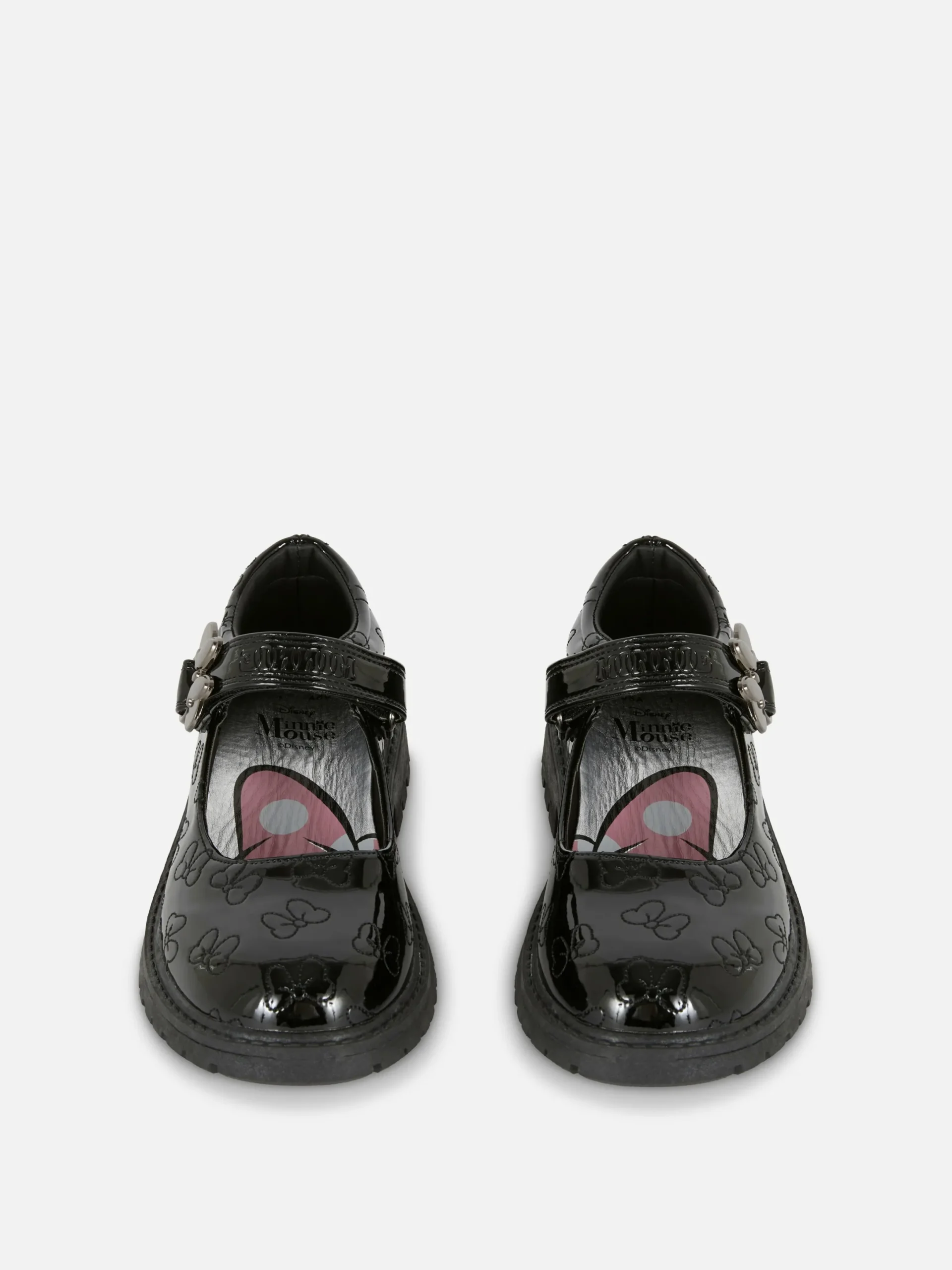 Flache Schuhe|Primark „Disney Minnie Maus“ Schulschuhe In Lackoptik Schwarz