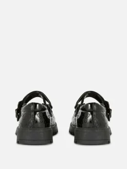 Flache Schuhe|Primark „Disney Minnie Maus“ Schulschuhe In Lackoptik Schwarz