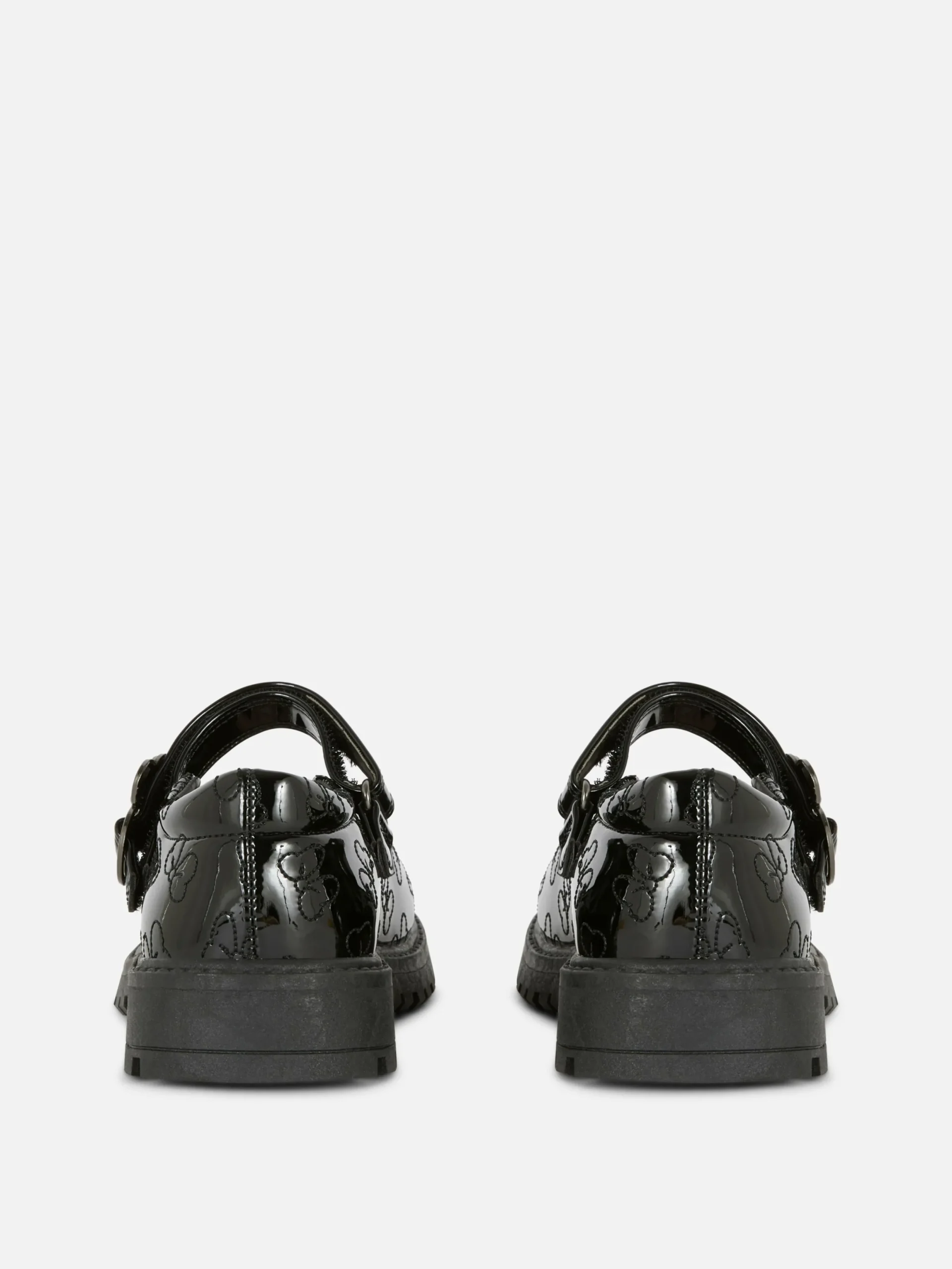 Flache Schuhe|Primark „Disney Minnie Maus“ Schulschuhe In Lackoptik Schwarz