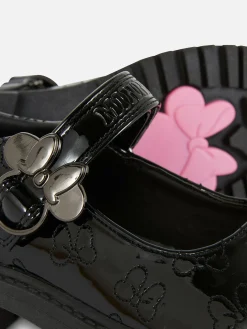 Flache Schuhe|Primark „Disney Minnie Maus“ Schulschuhe In Lackoptik Schwarz