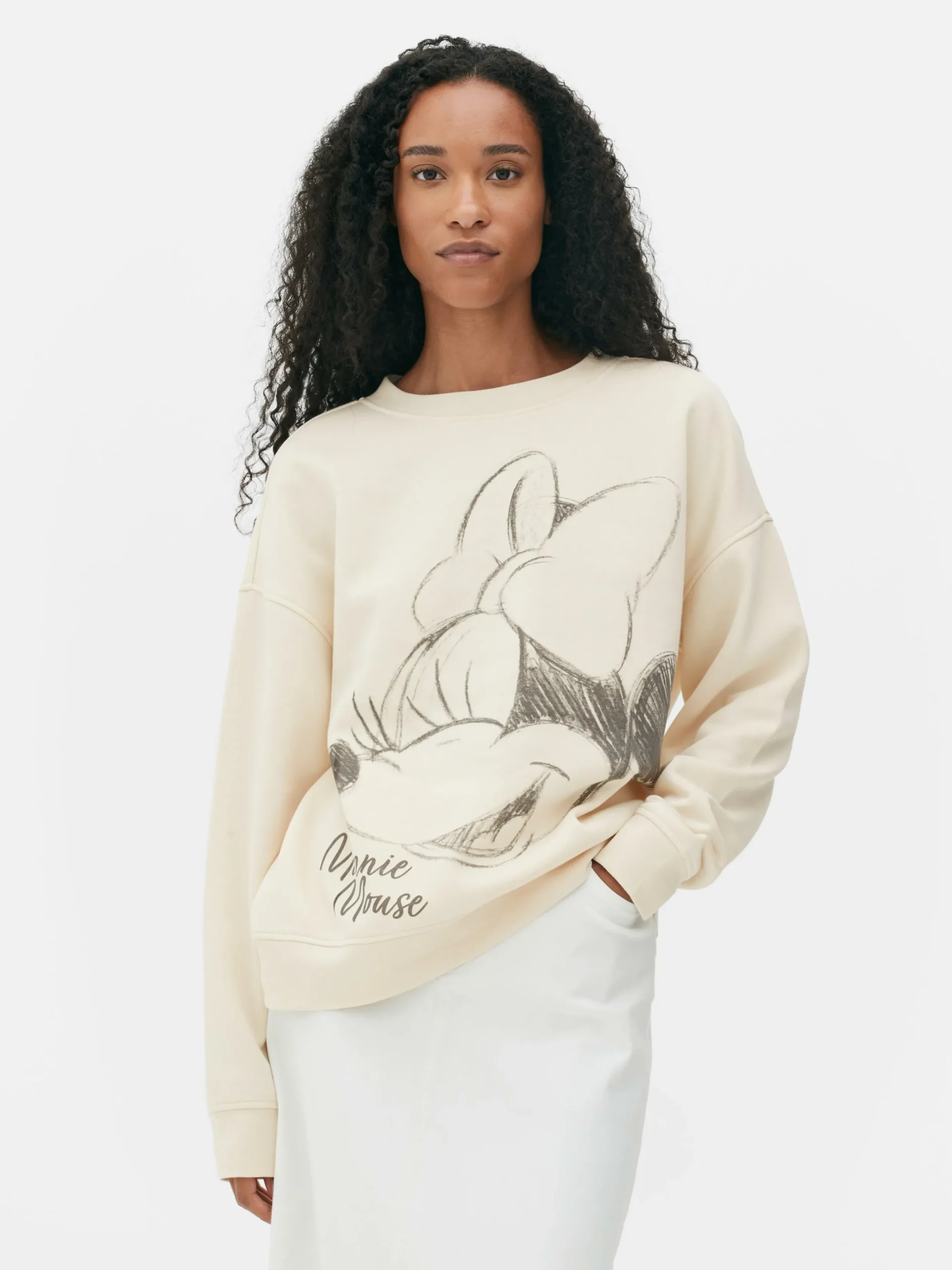 Hoodies Und Sweatshirts|Primark „Disney Minnie Maus“ Sweatshirt Cremefarben