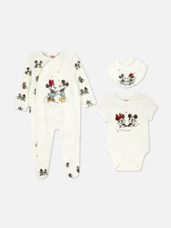 Sets Und Outfits|Primark „Disney“ Schlafanzug, Bodysuit Und Lätzchen Im Set Elfenbeinfarben