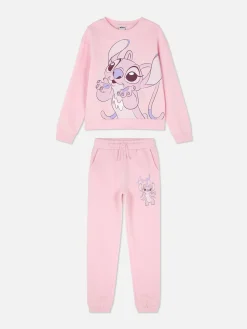 Hoodies Und Sweatshirts|Primark „Disney Stitch & Angel“ Kombi-Sweatshirt Mit Grafik Rosa