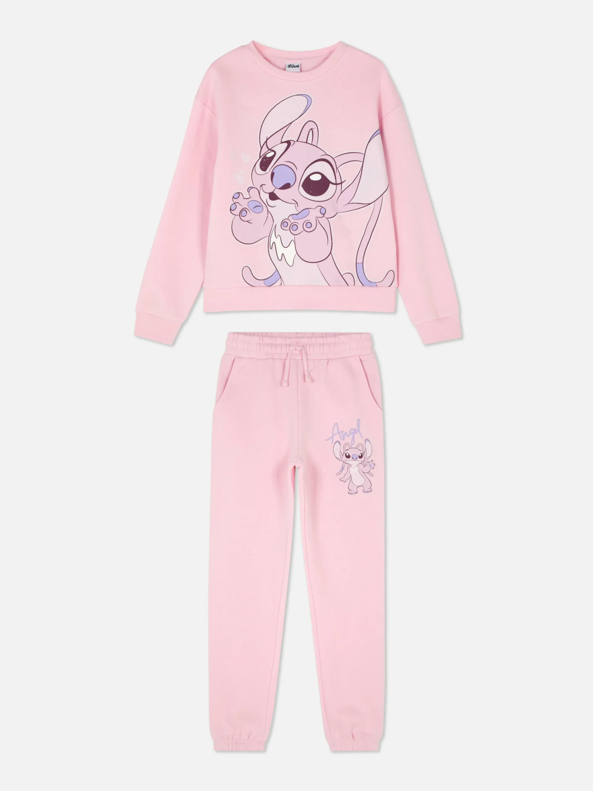 Hoodies Und Sweatshirts|Primark „Disney Stitch & Angel“ Kombi-Sweatshirt Mit Grafik Rosa