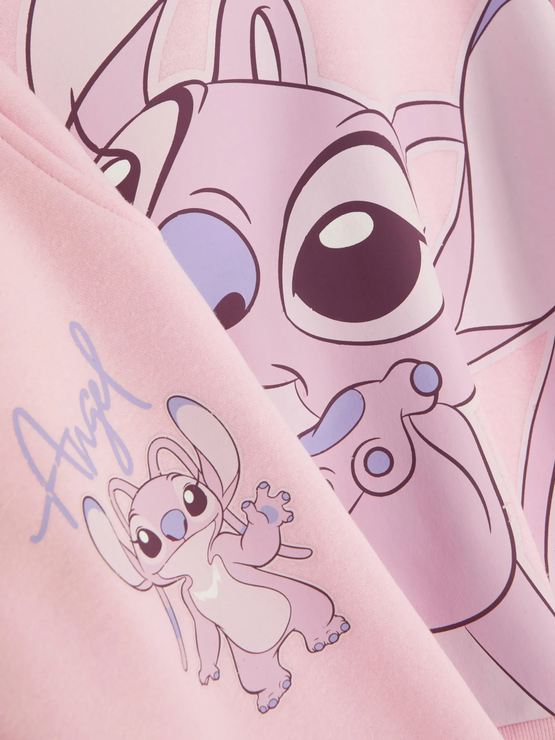 Hoodies Und Sweatshirts|Primark „Disney Stitch & Angel“ Kombi-Sweatshirt Mit Grafik Rosa