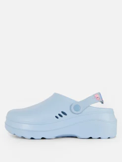 Flipflops Und Badesandalen|Primark „Disney Stitch & Angel“ Plateau-Clogs Blau