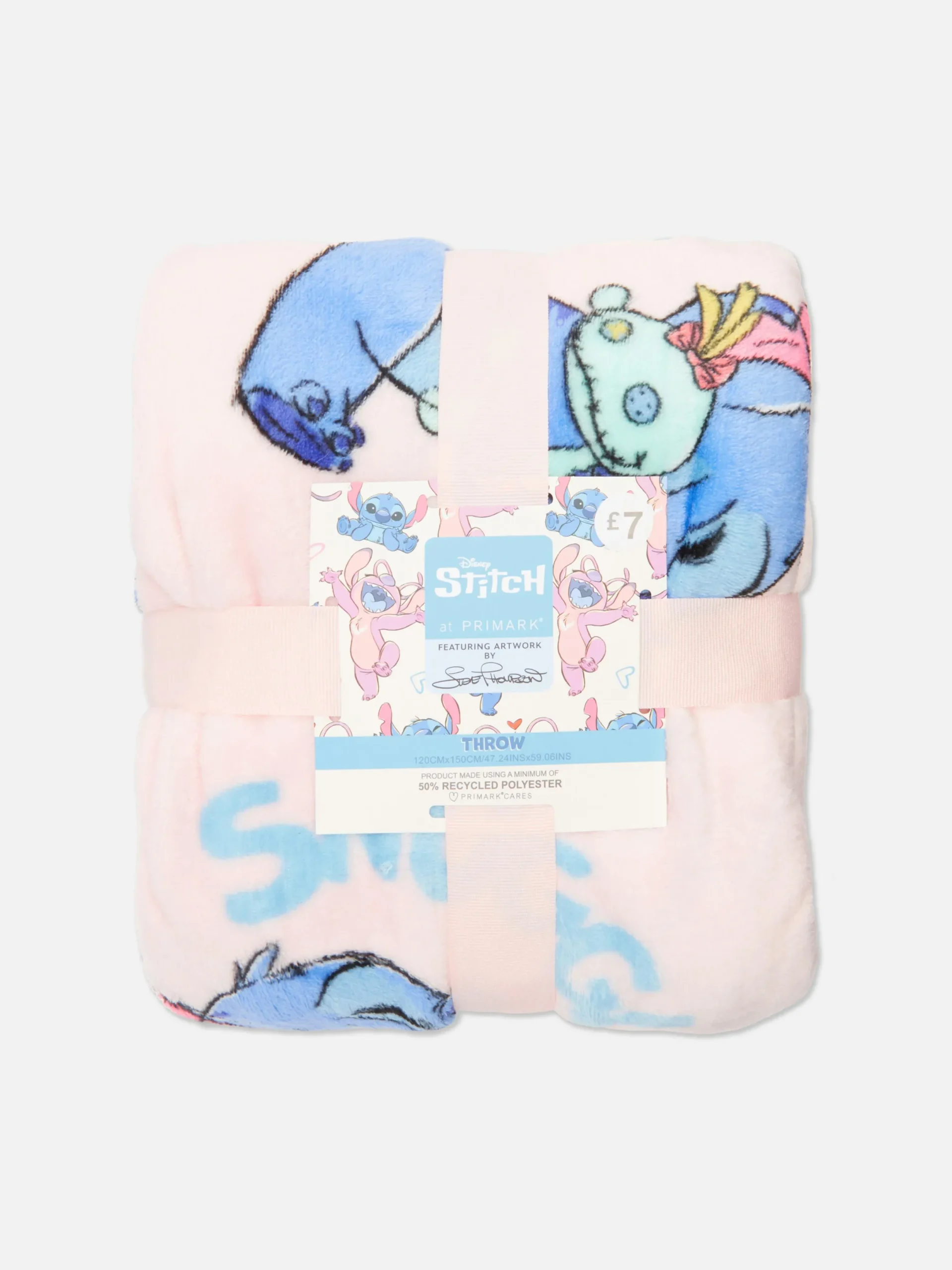 Decken Und Überwurfe|Primark „Disney Stitch & Engel“ Überwurf Rosa
