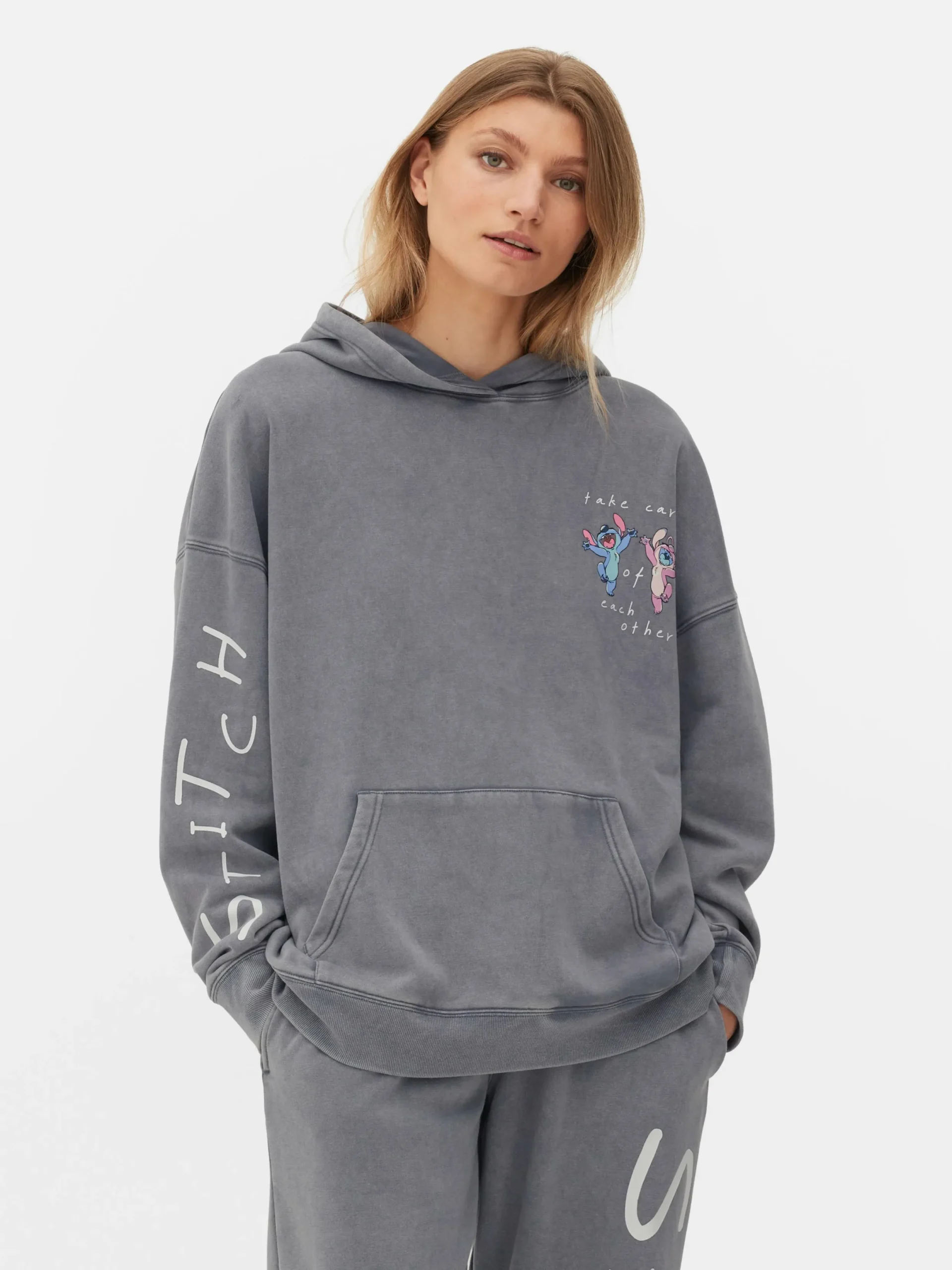Hoodies Und Sweatshirts|Primark „Disney Stitch & Engel“ Hoodie Zum Kombinieren Anthrazitfarben