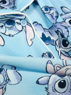 Schlafanzüge Und Nachtwäsche|Primark „Disney Stitch & Engel“ Langarm-Schlafanzug Blau