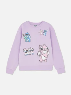 Hoodies Und Sweatshirts|Primark „Disney Stitch & Engel“ Sweatshirt Mit Rundhalsausschnitt Violett