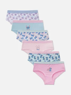 Unterwäsche|Primark „Disney Stitch“ Hipster-Slips, 6er-Pack Blau