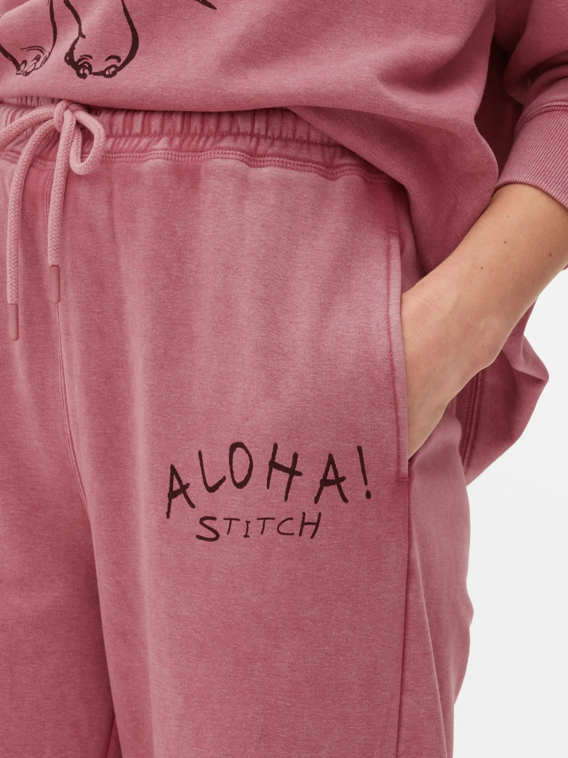 Jogginghosen|Primark „Disney Stitch“ Jogginghose Mit Geradem Bein Rosa