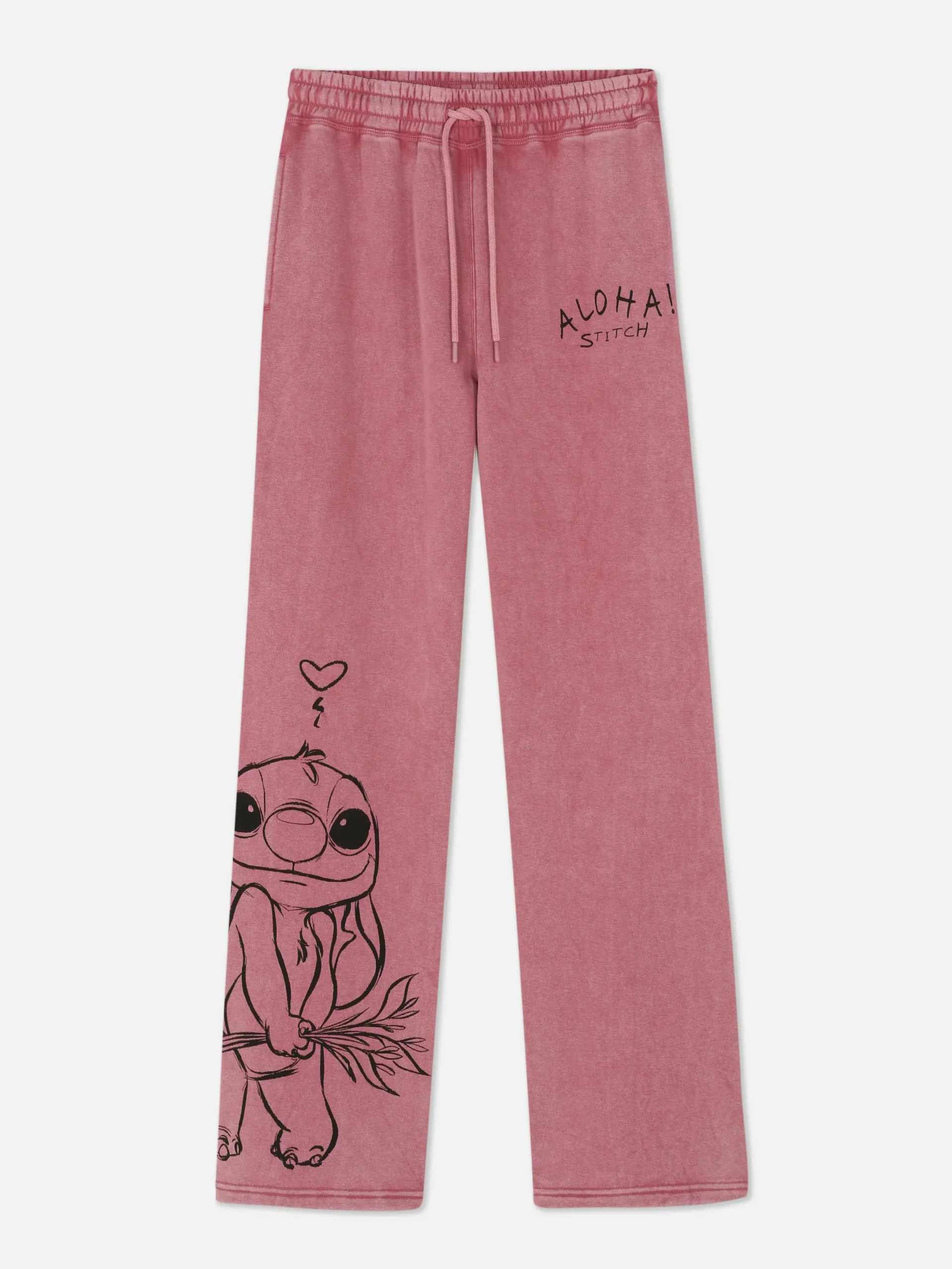 Jogginghosen|Primark „Disney Stitch“ Jogginghose Mit Geradem Bein Rosa