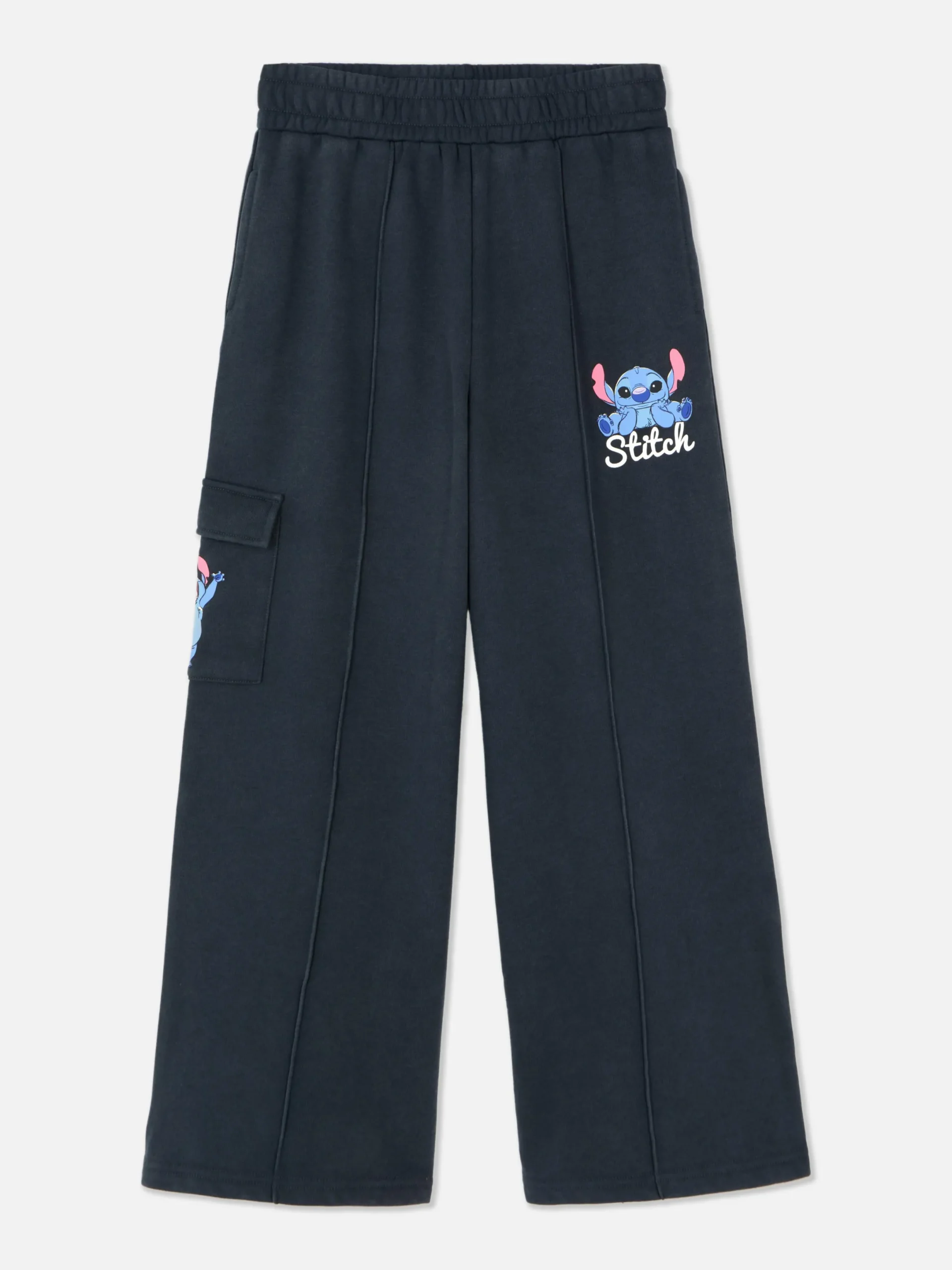 Jogginghosen|Primark „Disney Stitch“ Jogginghose Mit Weitem Bein Anthrazitfarben