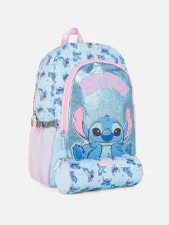 Taschen|Primark „Disney Stitch“ Schulrucksack Und Federmäppchen Blau