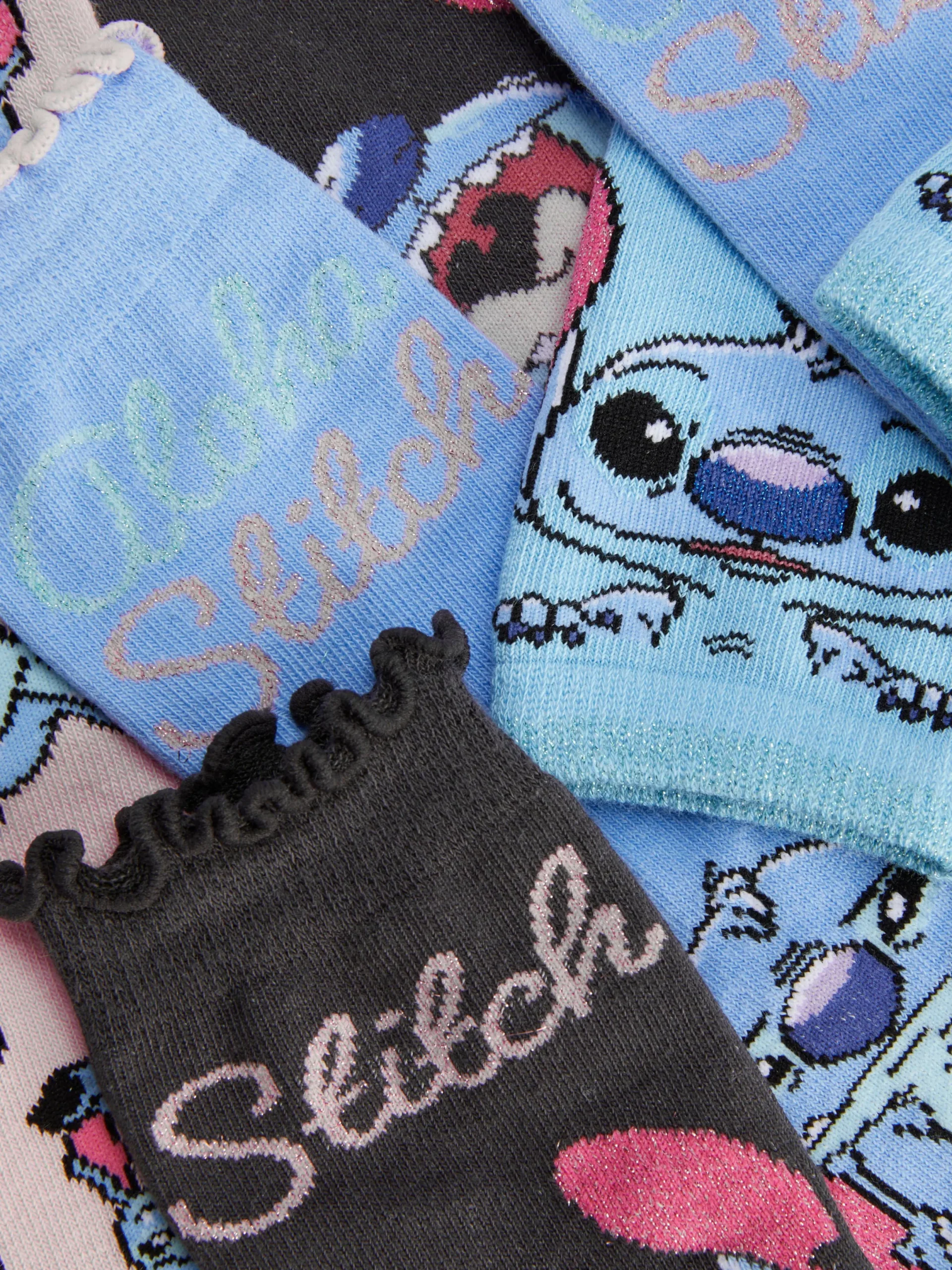 Socken Und Strumpfhosen|Primark „Disney Stitch“ Söckchen, 4er-Pack Blau