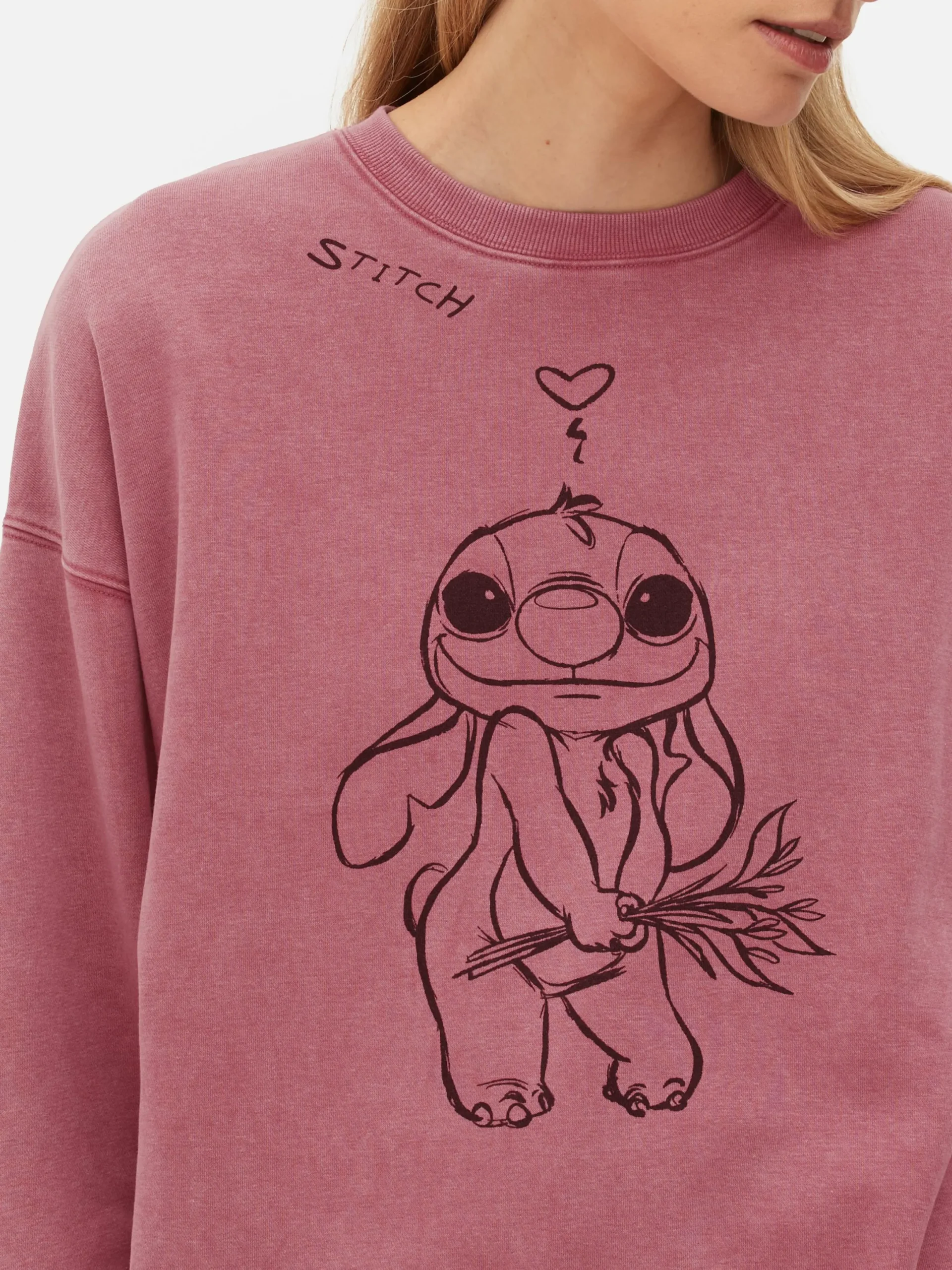 Hoodies Und Sweatshirts|Primark „Disney Stitch“ Sweatshirt Zum Kombinieren Rosa