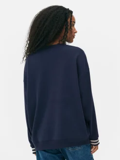 Hoodies Und Sweatshirts|Primark „Disney Stitch“ Sweatshirt Mit Kontrasttext Marineblau