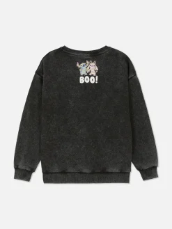 Halloween Alle|Hoodies Und Sweatshirts|Primark „Disney Stitch“ Sweatshirt In Acid-Wash-Optik Anthrazitfarben