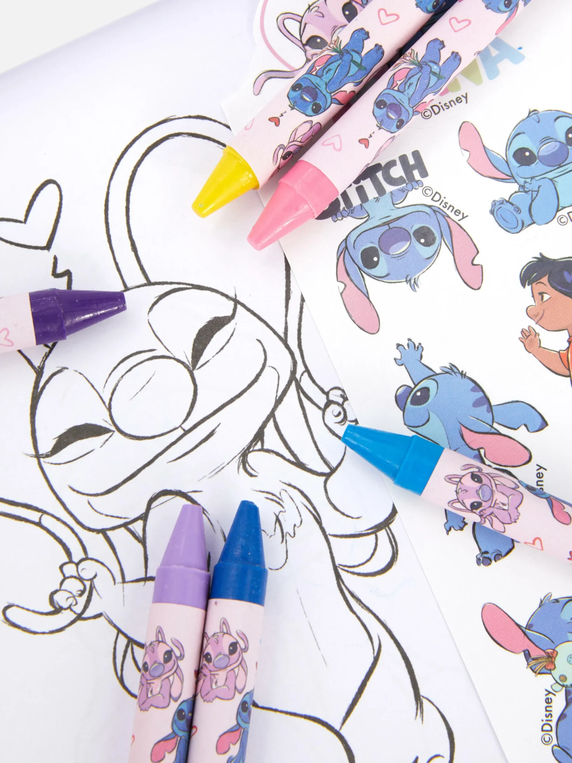 Basteln Und Handarbeiten|Primark „Disney Stitch Und Engel“ Malset Zum Mitnehmen Blau
