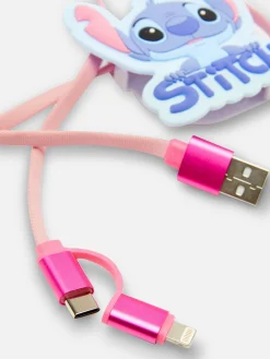 Ladegeräte|Primark „Disney Stitch“ USB-Kabel Blau