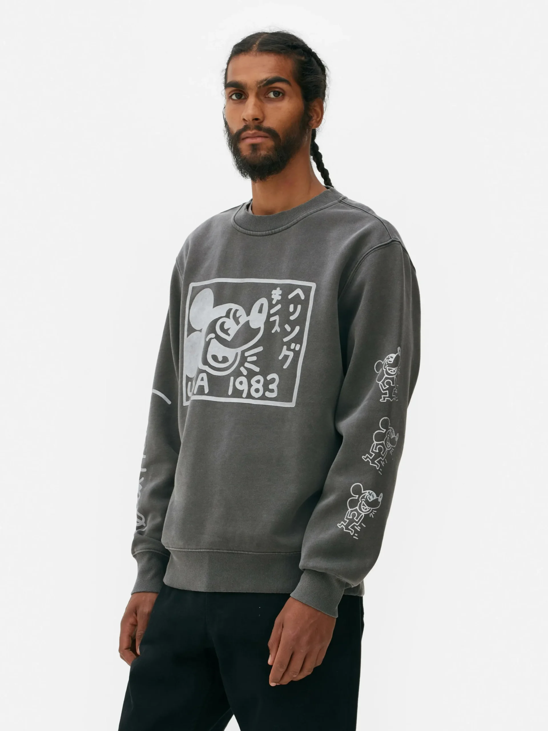 Grafik-T-Shirts Und -Sweatshirts|Hoodies Und Sweatshirts|Primark „Disney“ Sweatshirt In Acid-Wash-Optik Grau