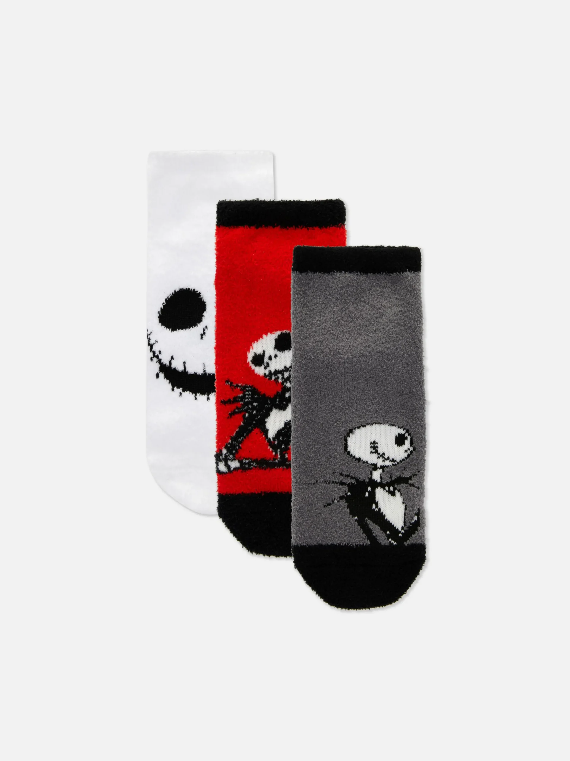 The Nightmare Before Christmas|Halloween Alle|Primark „Disney The Nightmare Before Christmas“ Sneakersocken, 3er-Pack Schwarz