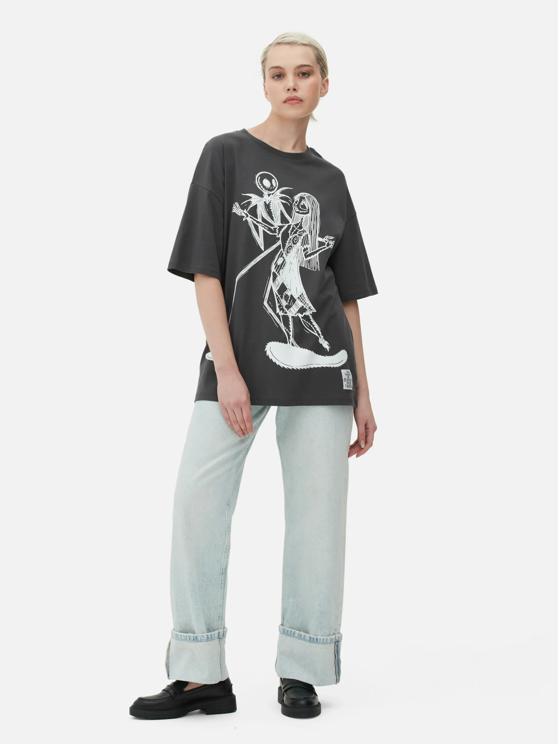 The Nightmare Before Christmas|Halloween Alle|Primark „Disney The Nightmare Before Christmas“ T-Shirt Im Oversized-Look Anthrazitfarben
