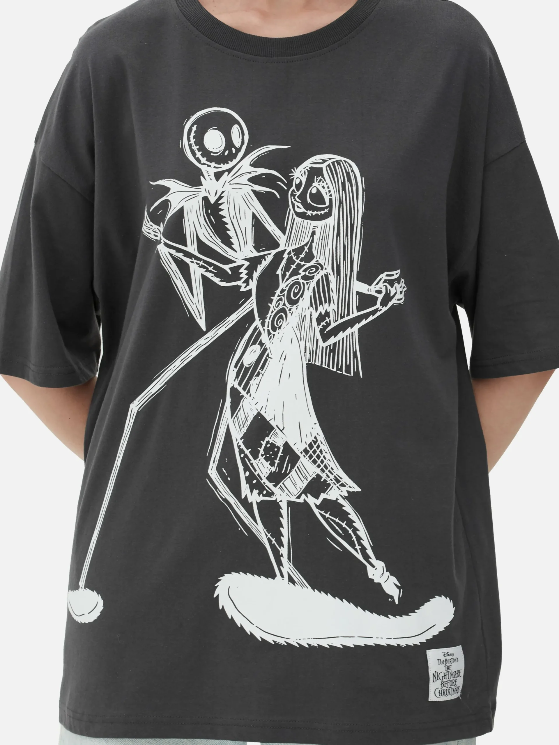 The Nightmare Before Christmas|Halloween Alle|Primark „Disney The Nightmare Before Christmas“ T-Shirt Im Oversized-Look Anthrazitfarben