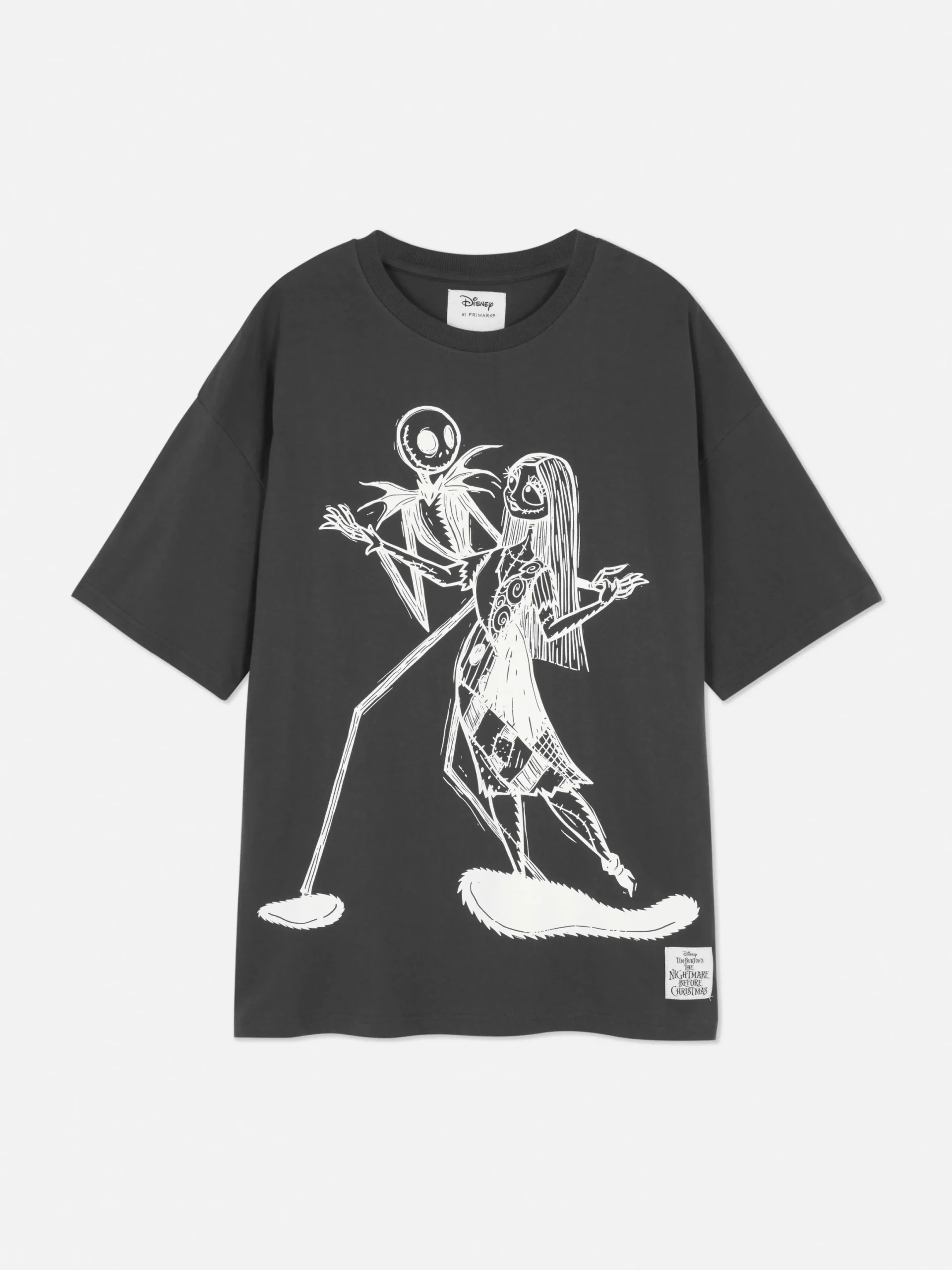 The Nightmare Before Christmas|Halloween Alle|Primark „Disney The Nightmare Before Christmas“ T-Shirt Im Oversized-Look Anthrazitfarben
