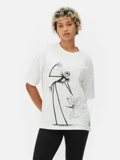 The Nightmare Before Christmas|Halloween Alle|Primark „Disney The Nightmare Before Christmas“ T-Shirt Im Oversized-Look Weiß