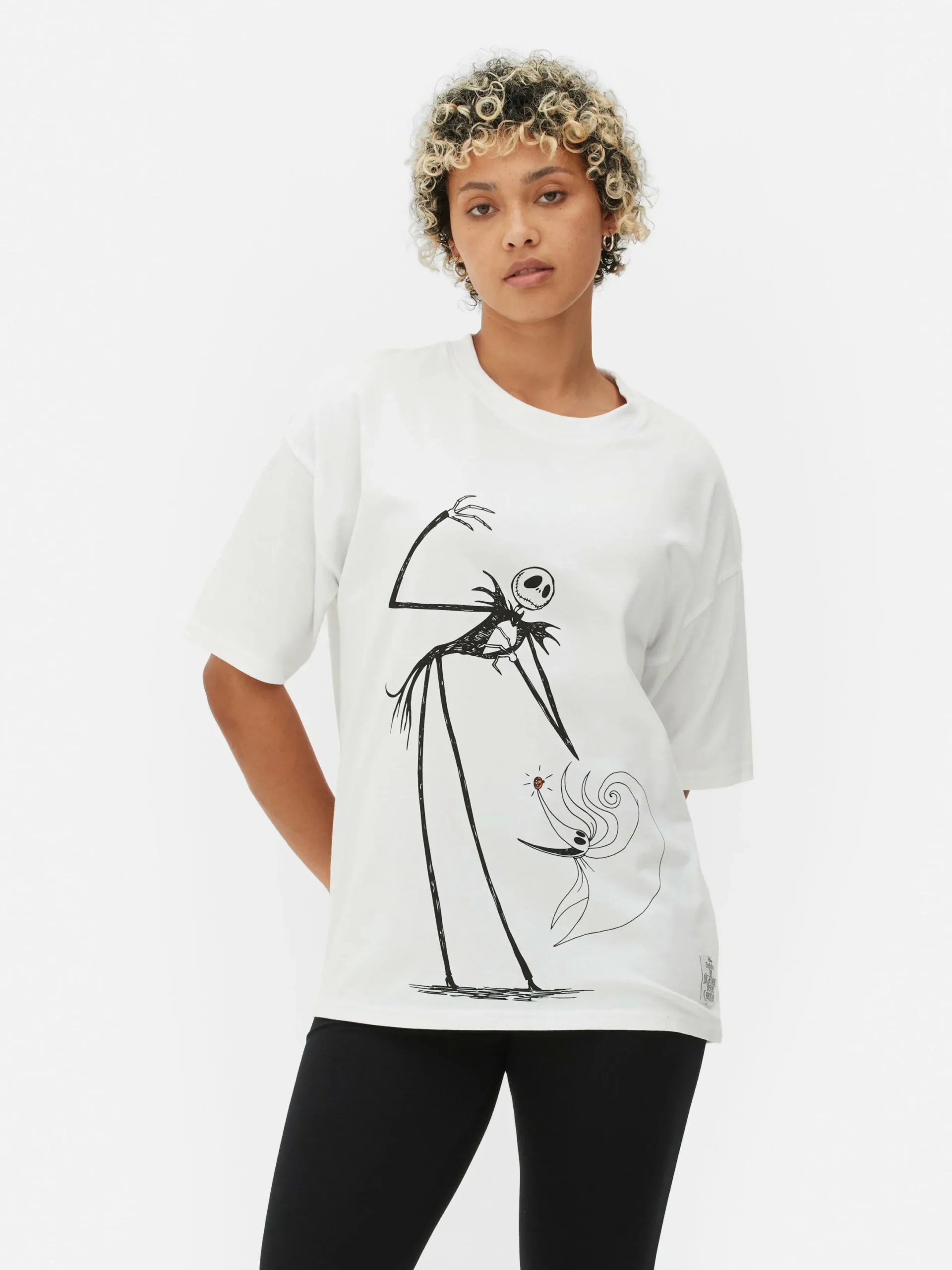 The Nightmare Before Christmas|Halloween Alle|Primark „Disney The Nightmare Before Christmas“ T-Shirt Im Oversized-Look Weiß