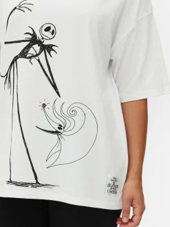 The Nightmare Before Christmas|Halloween Alle|Primark „Disney The Nightmare Before Christmas“ T-Shirt Im Oversized-Look Weiß