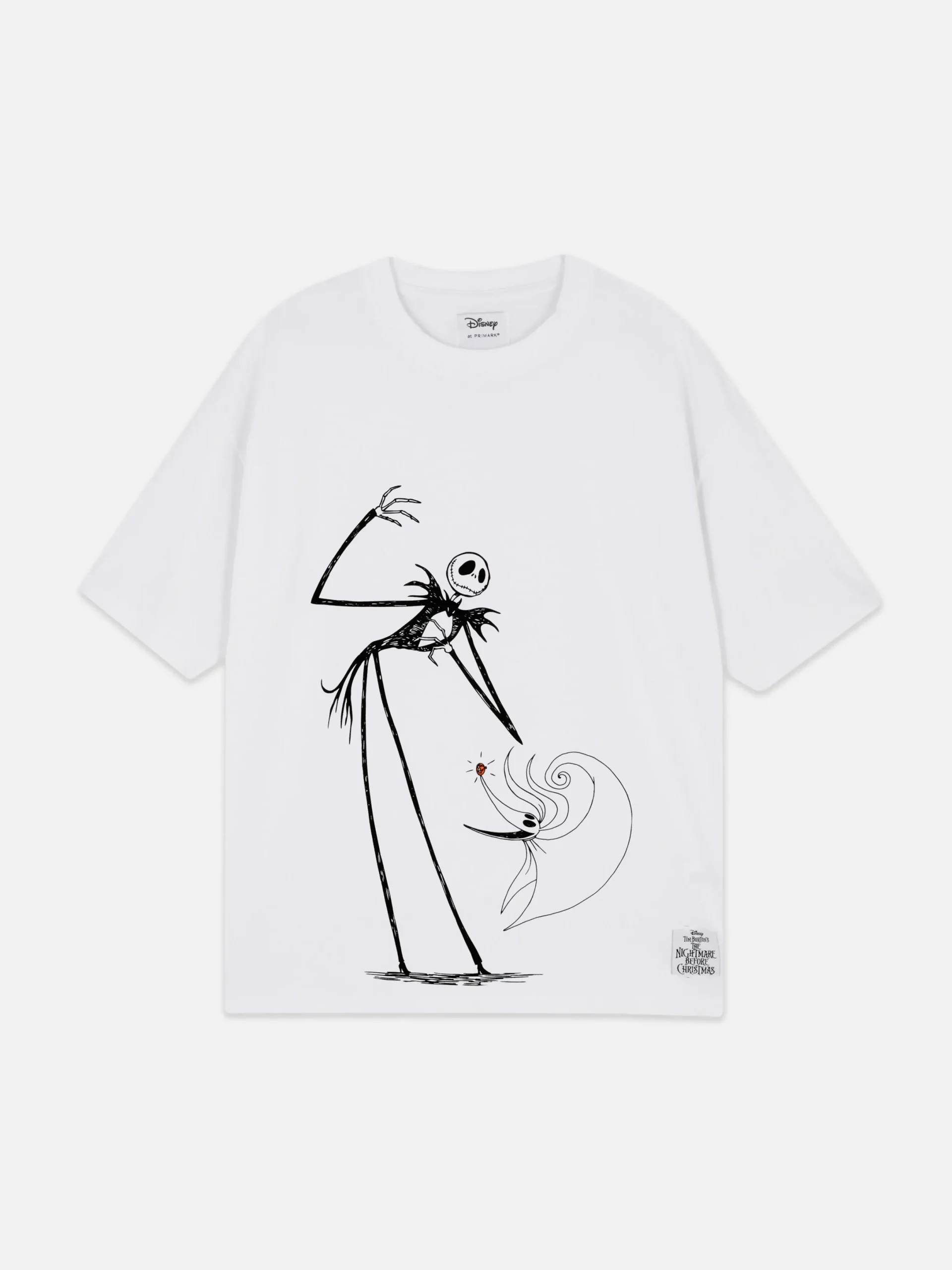 The Nightmare Before Christmas|Halloween Alle|Primark „Disney The Nightmare Before Christmas“ T-Shirt Im Oversized-Look Weiß