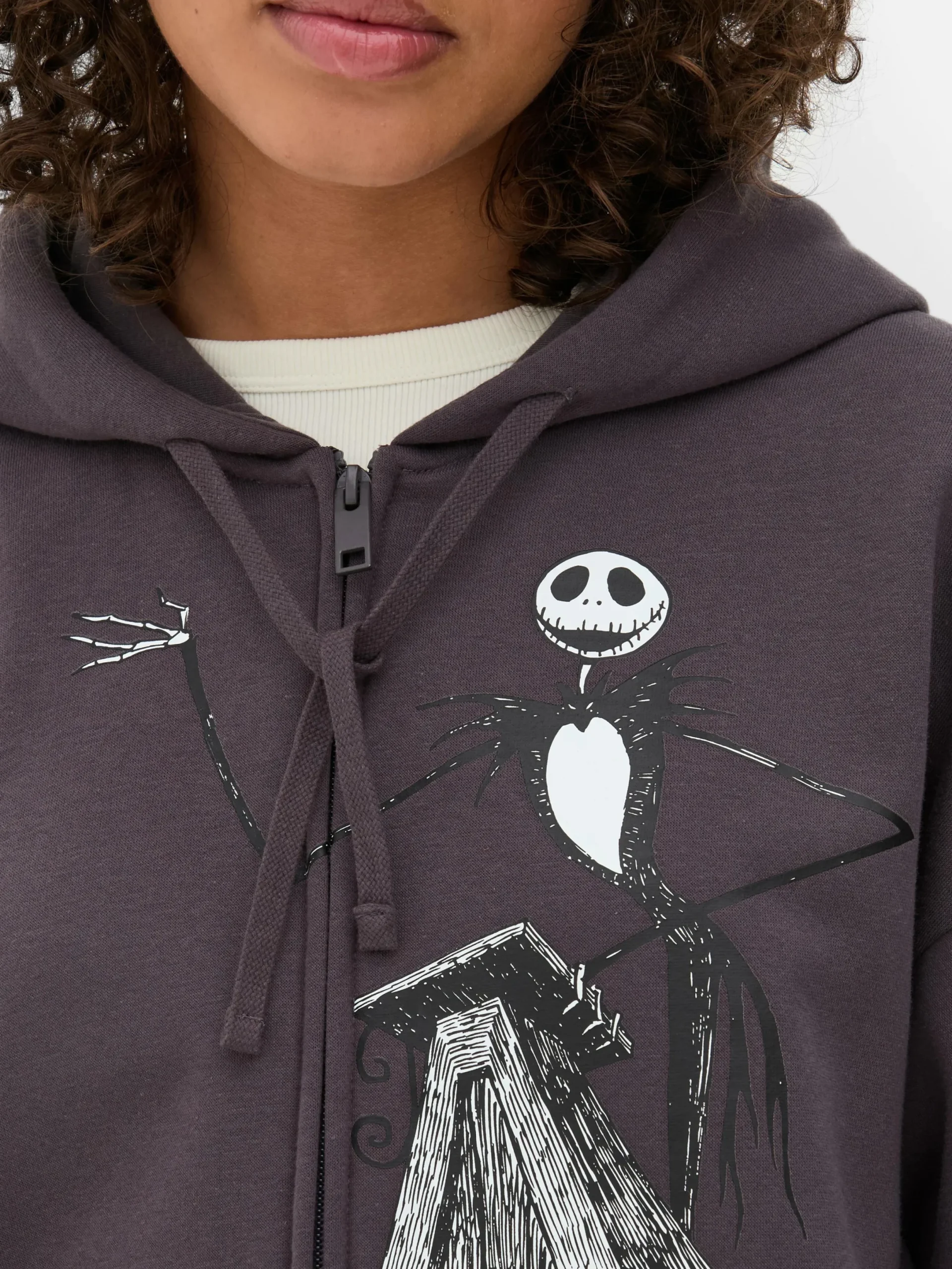 The Nightmare Before Christmas|Halloween Alle|Primark „Disney The Nightmare Before Christmas“ Hoodie Mit Reißverschluss Anthrazitfarben