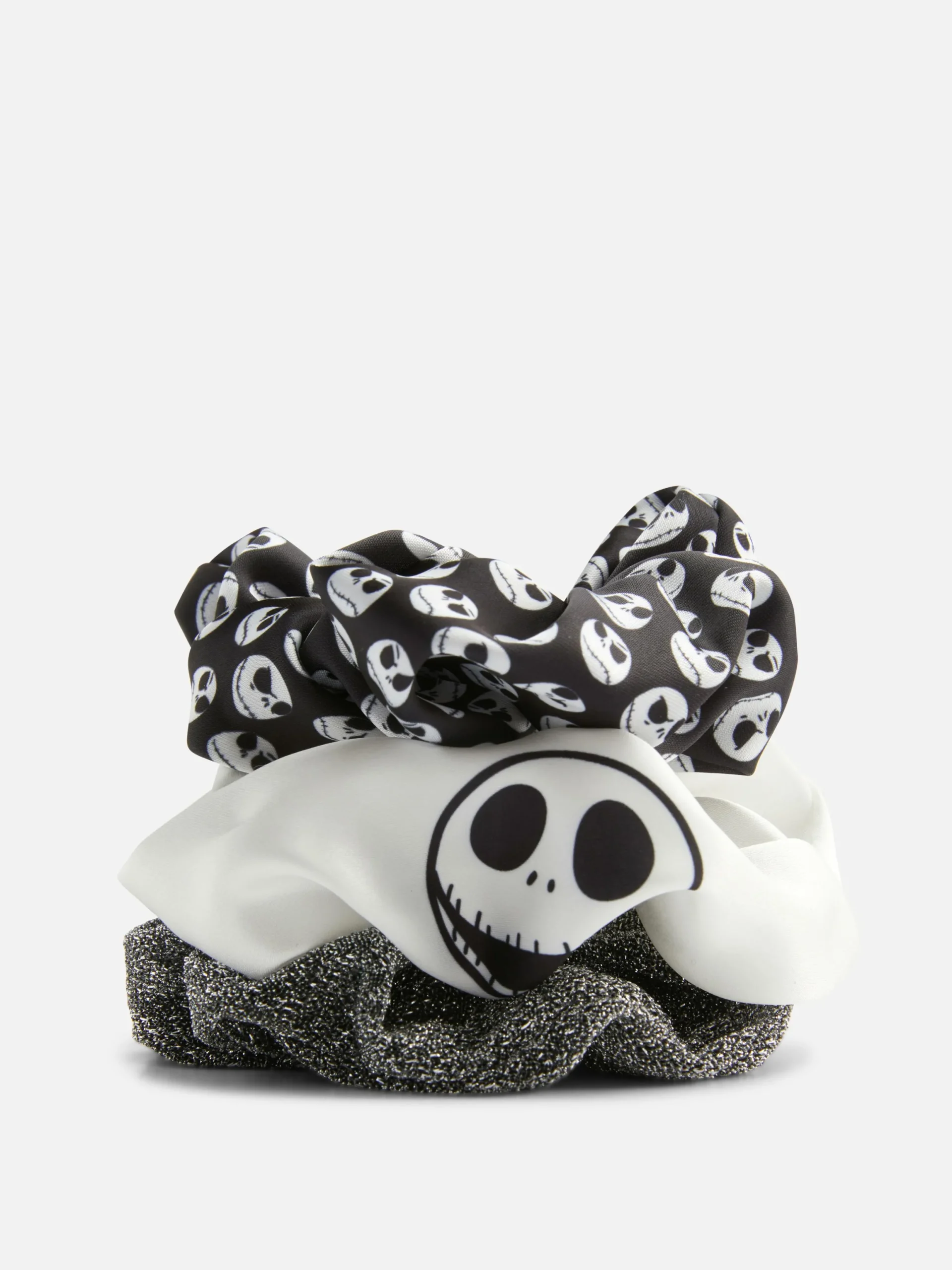 The Nightmare Before Christmas|Halloween-Accessoires|Primark „Disney The Nightmare Before Christmas“ Haargummis, 3er-Pack Schwarz
