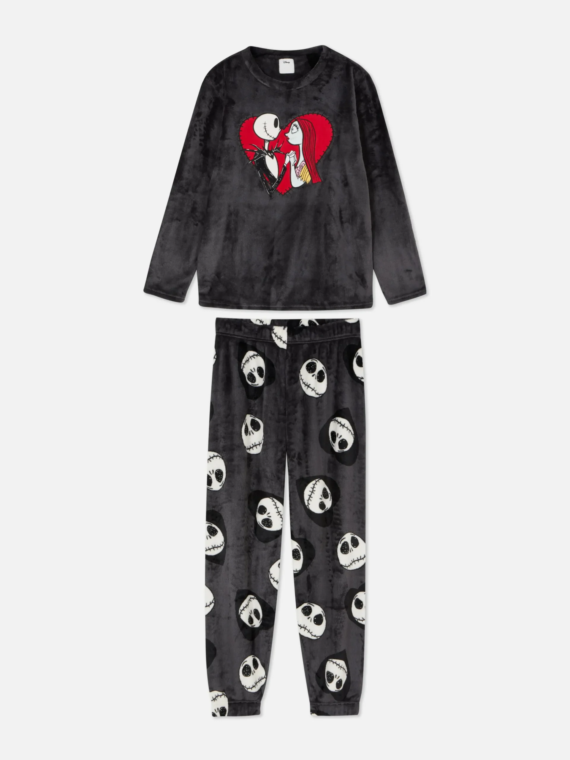 The Nightmare Before Christmas|Schlafanzüge|Primark „Disney“ Weihnachts-Schlafanzug Anthrazitfarben