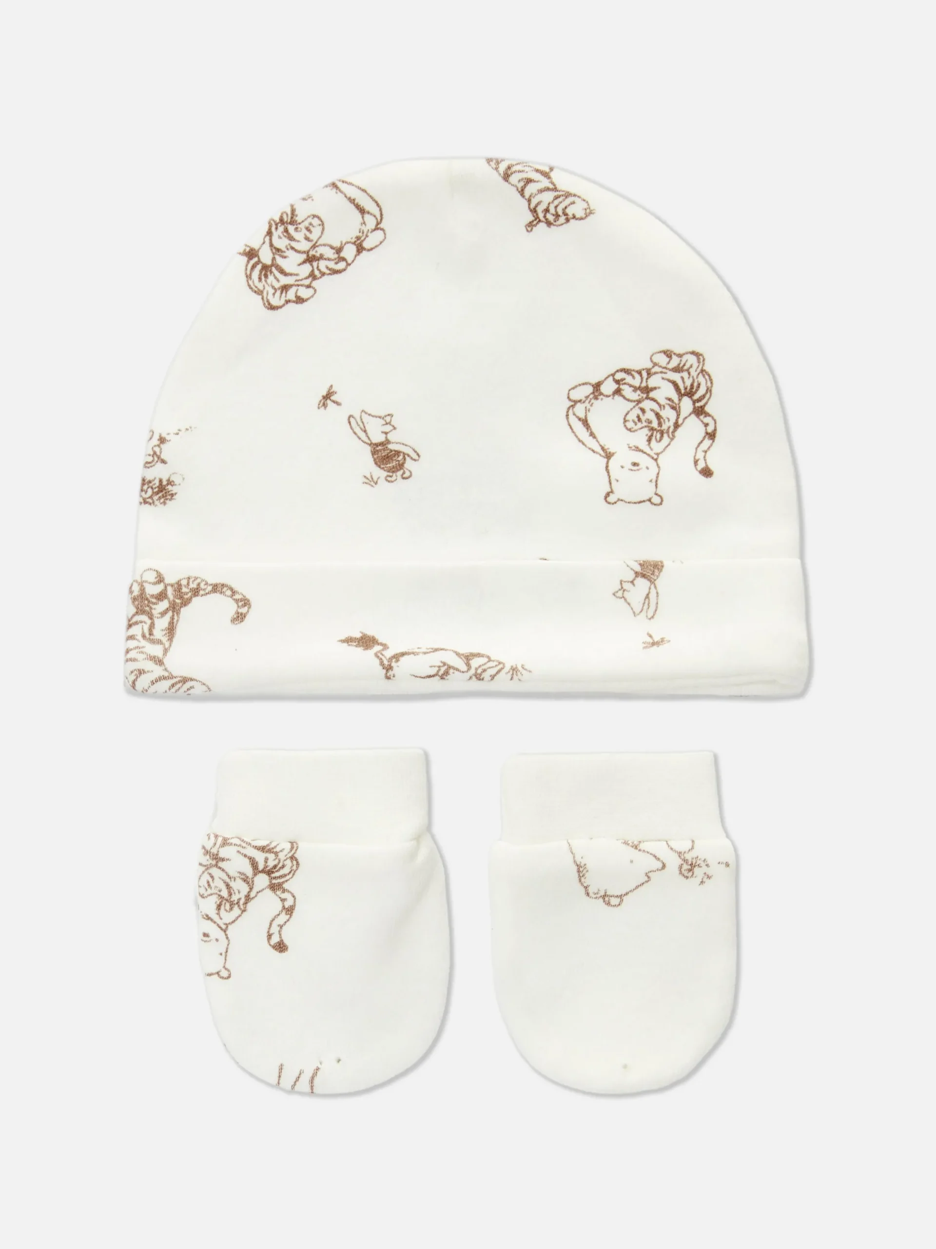 Mützen Und Handschuhe|Primark „Disney Winnie Puuh“ Mütze Und Fäustlinge Für Babys Weiß