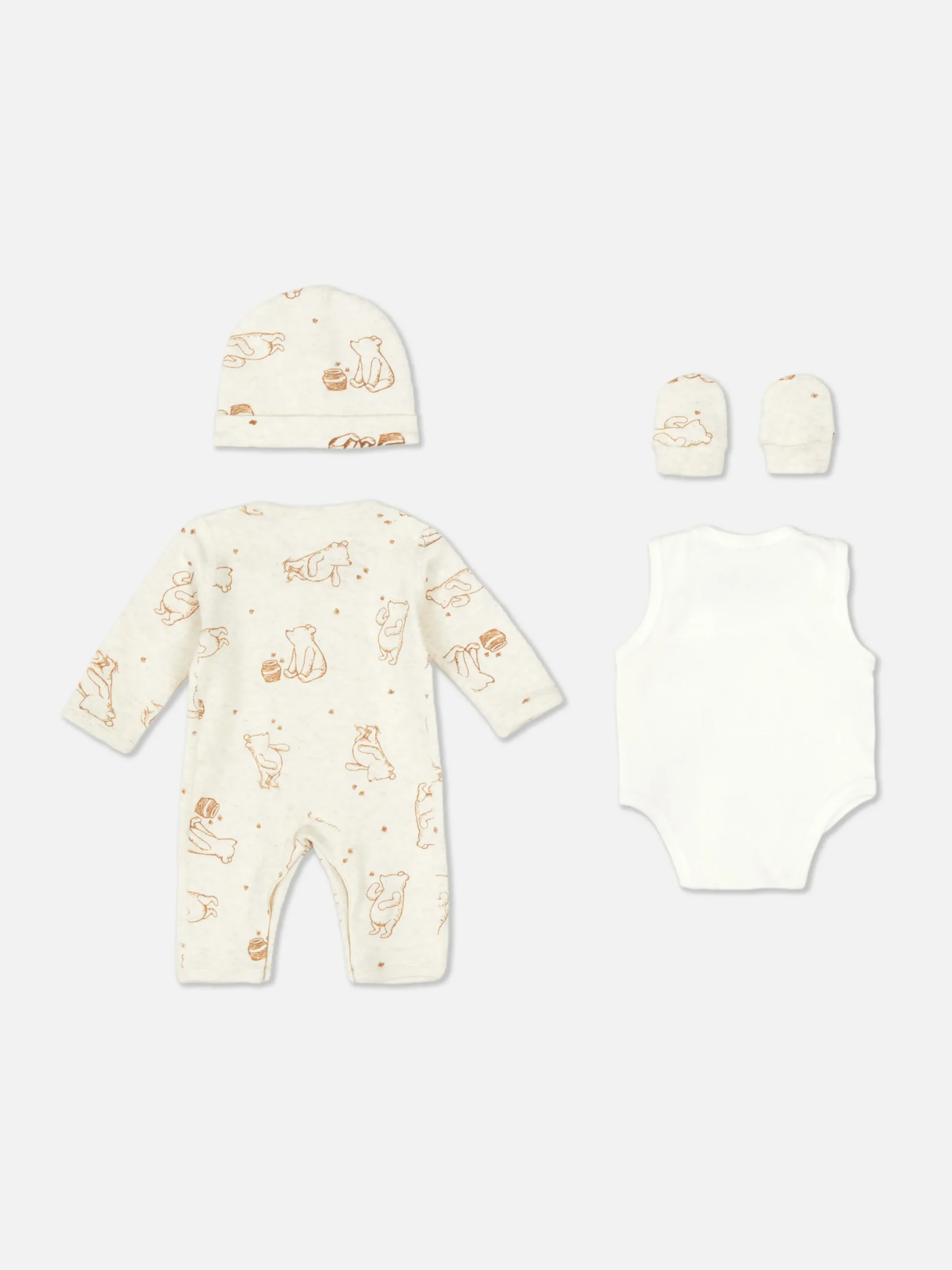 Sets Und Outfits|Primark „Disney Winnie Puuh“ Starter-Set Für Frühchen Elfenbeinfarben