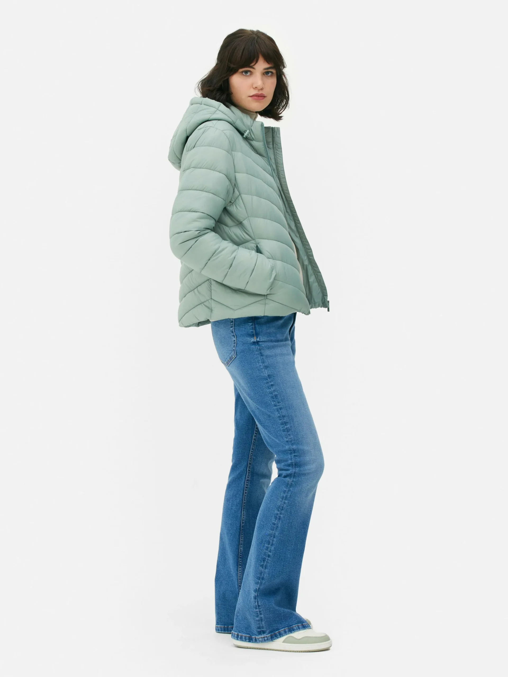 Jacken Und Mäntel|Primark Dünne Pufferjacke Mit Kapuze Grün