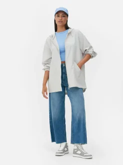 Jacken Und Mäntel|Primark Dünner Parka-Regenmantel Mit Kapuze Hellgrau
