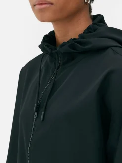 Jacken Und Mäntel|Primark Dünner Parka-Regenmantel Mit Kapuze Schwarz