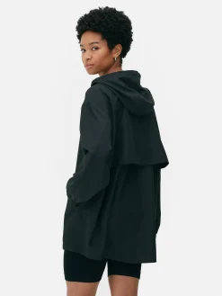 Jacken Und Mäntel|Primark Dünner Parka-Regenmantel Mit Kapuze Schwarz