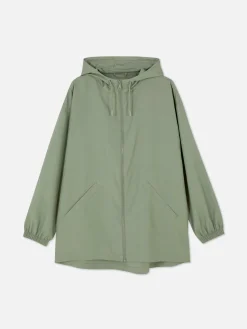 Jacken Und Mäntel|Primark Dünner Parka-Regenmantel Mit Kapuze Hellgrün